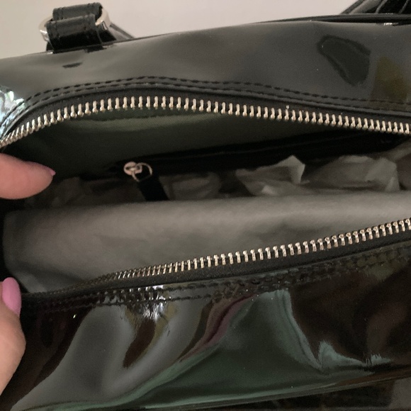Calvin Klein Black Patent Leather Double Handle Handbag/EUC!/REDUCED PRICE! - Picture 12 of 14
